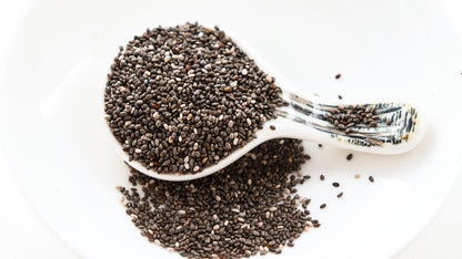 Crave Bites Premium Chia Seeds 100 gm | Rich Source of Calcium, Fibre & Protein | Clean Chia Seeds for Eating & Weight Management | Jar Pack