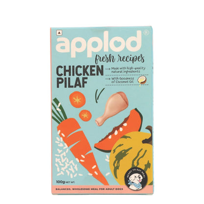 applod Chicken Pilaf Fresh Dog Food for Adult Dogs | High-Protein Chicken Meal for Muscle Strength & Easy Digestion | Complete & Balanced Fresh Nutrition | 100g
