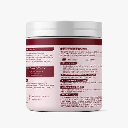 Supplement container with label on a white background