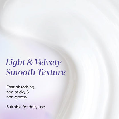 Text describing product texture and suitability for daily use on a light background