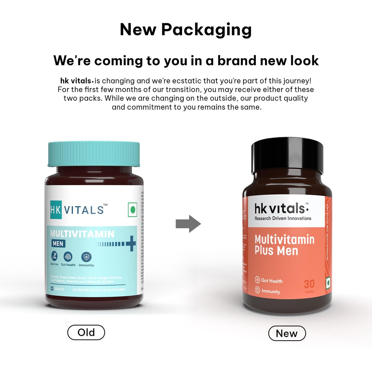 HealthKart hk vitals Multivitamin Plus Men | Daily Multivitamin for Men | For Energy, Stamina, Immunity, Gut, Heart, Bone & Muscle Health