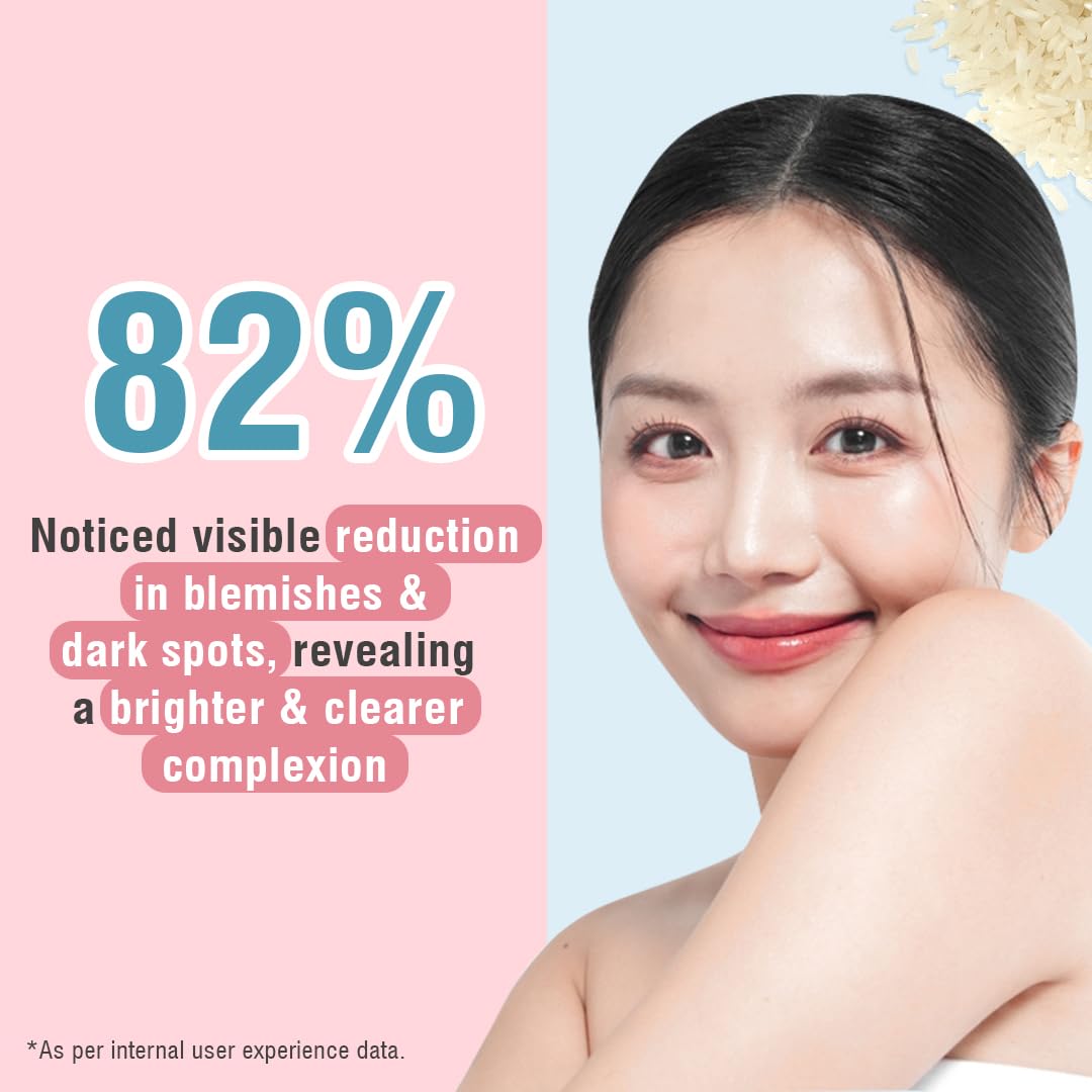 Glamveda Korean Rice & Ceramide Face Toner | Rice Water Toner For Dry & Combination Skin | Pore Tightening & Glowing Skin | Fades Blemishes, Brightens & Smoothens | Women & Men | 100ml