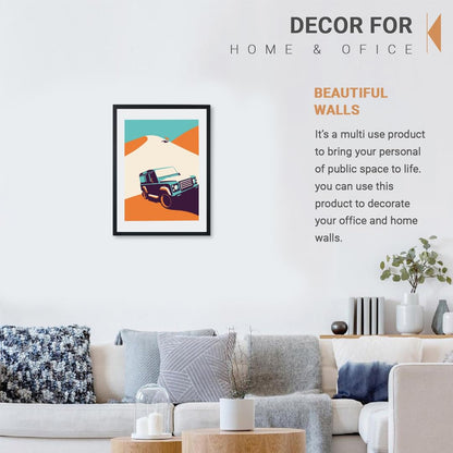 minimal modern art painting for wall decoration framed - wall framed poster/painting for home decoration ''single frame black '' (theme - minimal)(10x13 inches)