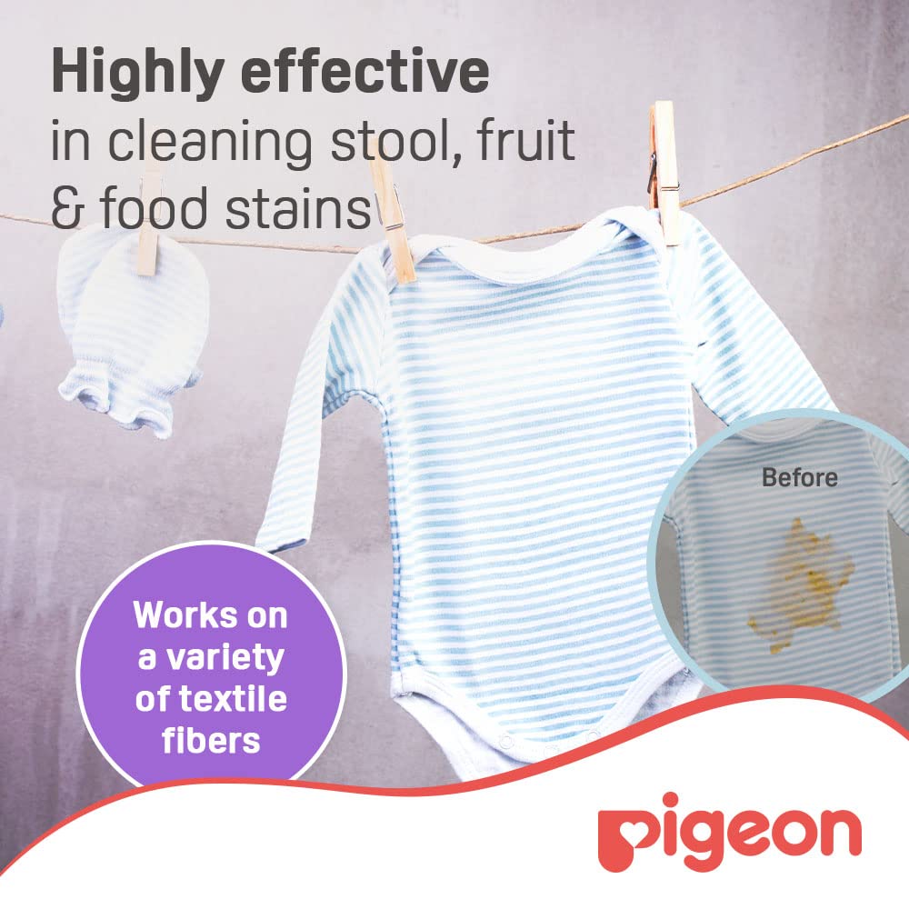Pigeon Baby Laundry Liquid Detergent – 900 ml Dispenser Bottle | Removes Tough Stains, Gentle on Baby Clothes | Hypoallergenic, Mild Fragrance, Safe for Newborns