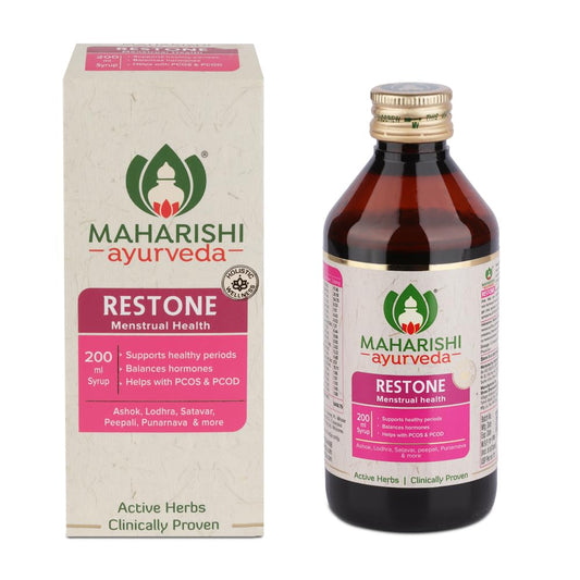 Zephivo Maharishi Ayurveda Restone Syrup - Natural Supplement for Women with 15+ Herbs | Ideal for Women's Health and Wellness | Synergistic Combination of Time-tested Herbs - 200 ml
