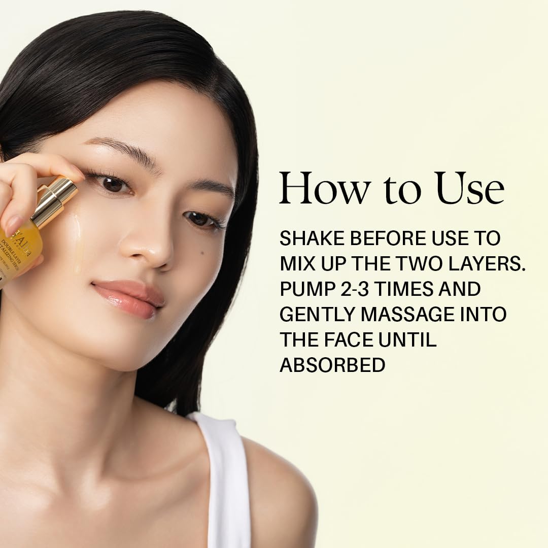 d'alba Piedmont Italian White Truffle Double Layer Revitalizing Serum, 100hr Hydration, Hyaluronic Acid and Centella Asiatica, Skin Firming and Tightening, Long-lasting Korean Skin Care, 30ml