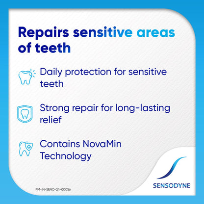 Sensodyne Toothpaste Repair and Protect | Tooth Paste for Daily Sensitivity Protection, Long-lasting Relief | Pack of 1 - 70gm | Fresh Taste | Dentist Recommended