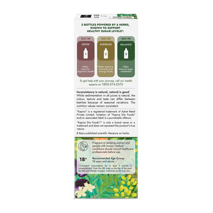 Kapiva Dia Free 2X Juice-1L | New and Improved | Helps Manage Sugar Levels With 6 Powerful Herbs | 100% Ayurvedic Juice with Karela, Jamun & Gudmar | 1 Month Pack