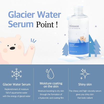 Mixsoon Glacier Water Hyaluronic Acid Serum – Deep Hydration for Dry Skin 300ml