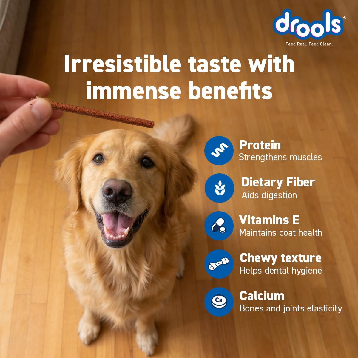 Drools Puppy & Adult Dog Treats Sticks 100g | Chicken Carrot Flavour | Rich in Protein | No Artificial Preservatives | Best for Training & Bonding | Formulated in USA | Premium Treats