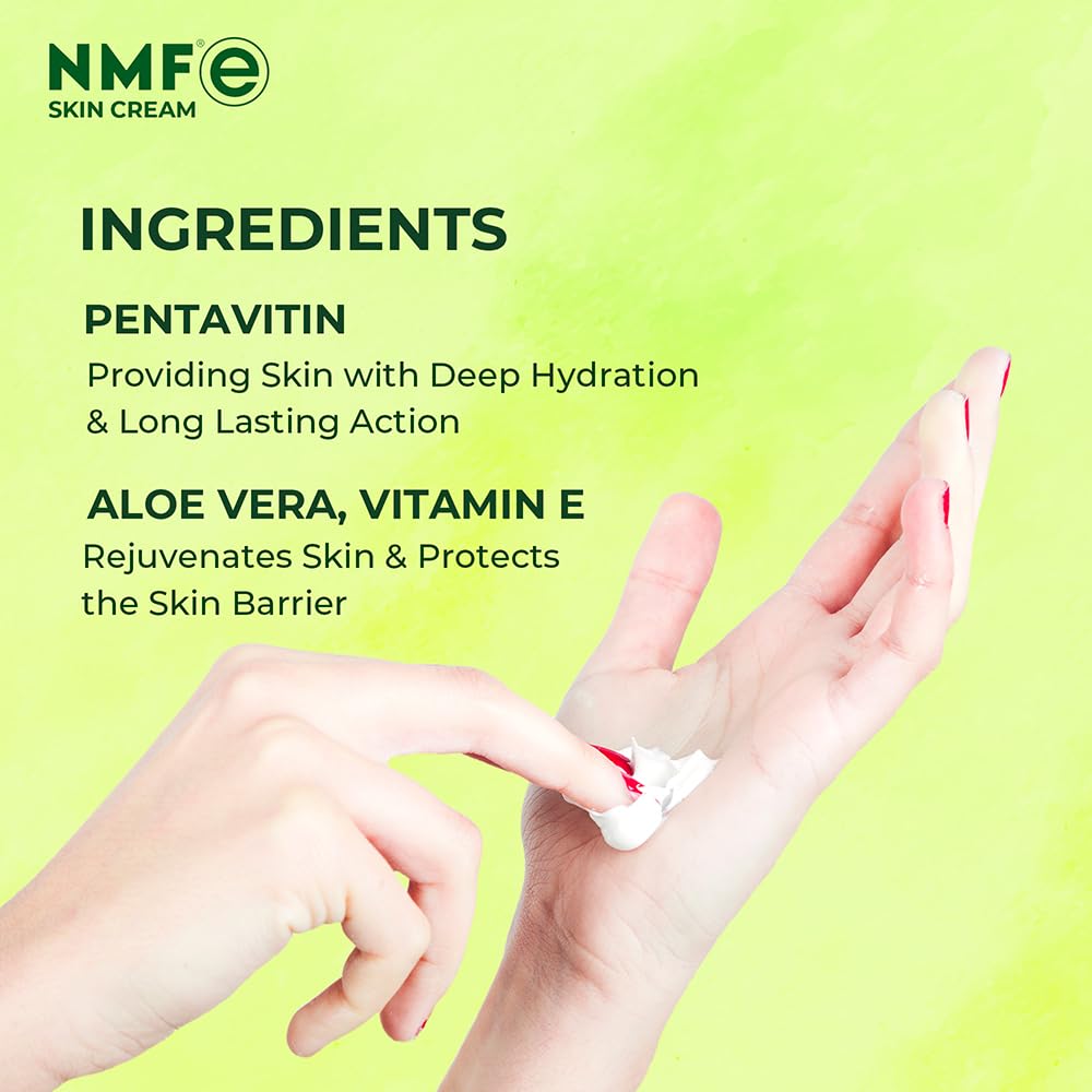 NMFe Skin Cream 150gm | Moisturising Cream | For Dry and Sensitive Skin | Aloe vera & Vitamin E | Dermatologically Recommended | Lasts longer works deeper