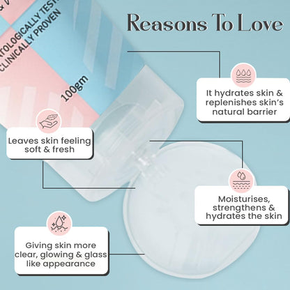 Glamveda Korean Rice & Ceramide Peel Off Mask for Men & Women | Brightening Face Pack for Even Tone Complexion & Anti-Ageing Care | Nourishes Dry & Dull Skin | Dermatologically Tested (100gm)