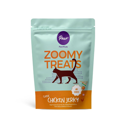 Pawr4Cats Zoomy Cat Treats | Classic Chicken Jerky | 50 GMS | Air Dried | No Preservatives,All Life Stages