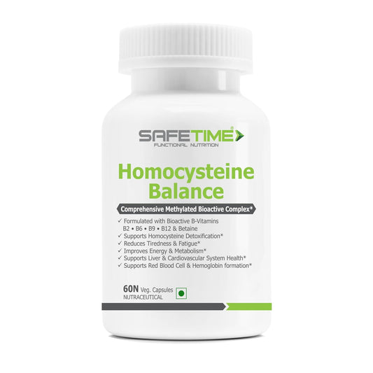 HOMOCYSTEINE BALANCE Betaine (TMG - Trimethylglycine), Bioactive Methylated B-Vitamins B6, B9, B12 with B2 (60 Veg. Capsules) (Pack of 1)