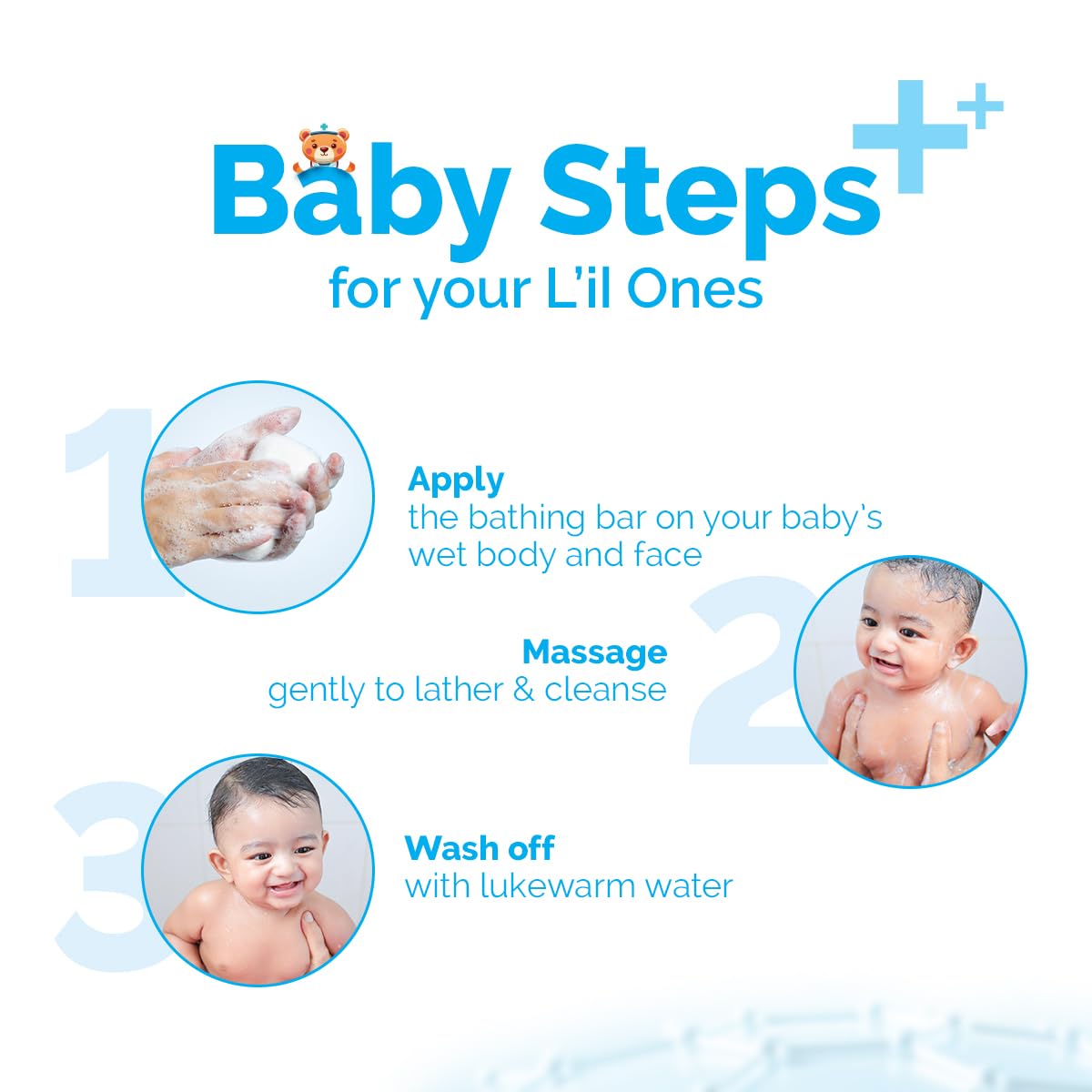 Mamaearth Baby DermaSoft Bathing Bar with SensiCareComplexTM for Baby's Sensitive Skin - 75 g | Pack of 1 | Co-created with Dermatologists for Newborns | Enriched with SensiCareComplexTM for Baby's Sensitive Skin | Safe and Non-irritant formula*