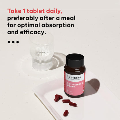 HealthKart hk vitals Multivitamin Plus Women | Daily Multivitamin for Women | For Energy, Joints, Skin & Hair