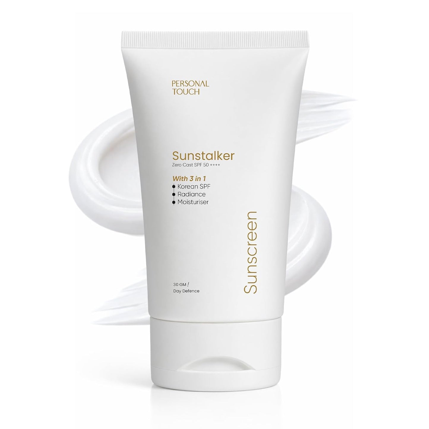 Personal Touch Sunscreen SPF50 PA++++ for Face | Sunstalker Korea 3 in 1 Formula | with Niacinamide | Tanning & Aging Defense | Lightweight No White Cast | Oil-Free, Acne Safe | 30 ml