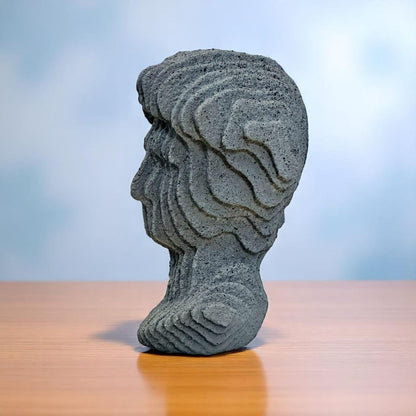 Resin Roman Man Bust Statue (6.5 Inch) | Decorative Sculpture & Figurine for Home Decor | Modern Tabletop Showpiece for Living Room, Bedroom, Office, Gifting, Shelf & Bookshelf, Black