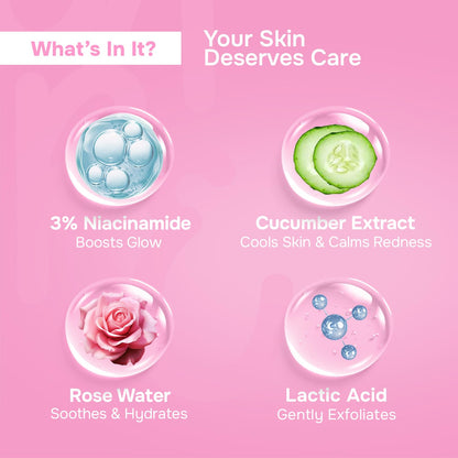 Swiss Beauty Care Glow Fusion Face Toner | Hydrating & Soothing | 3% Niacinamide & Cucumber Extract | Refreshing | 100ml