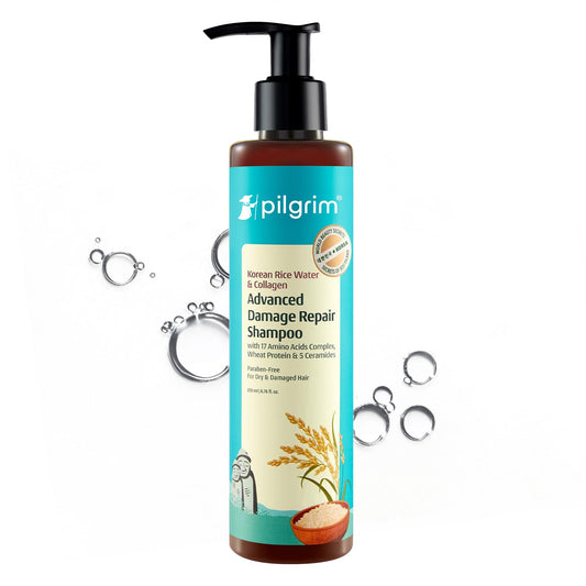 Pilgrim Advanced Damage Repair Shampoo bottle on a white background