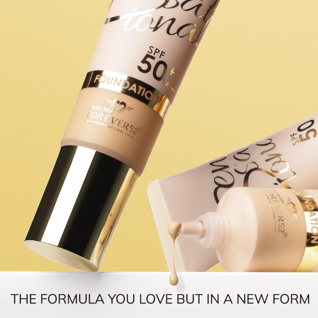 Daily Life Forever52 Sensational SPF 50+ Foundation (White Peach-04, 30ML) Enriched with Hyalorinic Acid. Niacinamide and Vitamin E| Upto 12Hrs Longlasting Radiant Finish