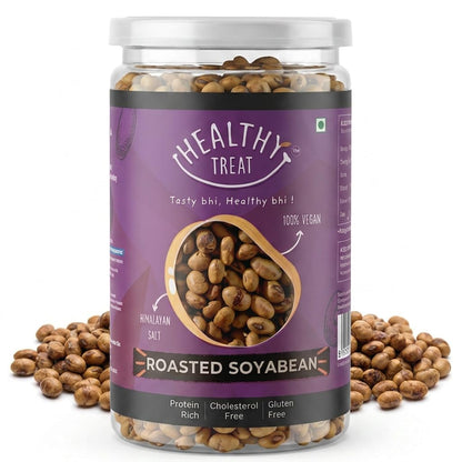 Healthy Treat Roasted Soyabean - Protein Rich 200 gm | Healthy Roasted Namkeen Snacks | Crunchy, Tasty & Delicious | Natural High Protein Snacks | Oil-Free, Non-fried Snack | Healthy Soya nuts