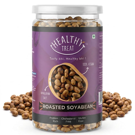 Healthy Treat Roasted Soyabean - Protein Rich 200 gm | Healthy Roasted Namkeen Snacks | Crunchy, Tasty & Delicious | Natural High Protein Snacks | Oil-Free, Non-fried Snack | Healthy Soya nuts