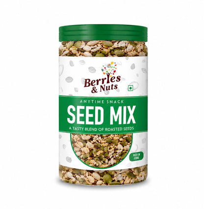 Berries And Nuts Healthy Roasted Seeds Blend | Pumpkin, Sunflower, Chia, Flax, Watermelon, Sesame Seeds | 200 Grams | 1 Bottle of 200 Grams