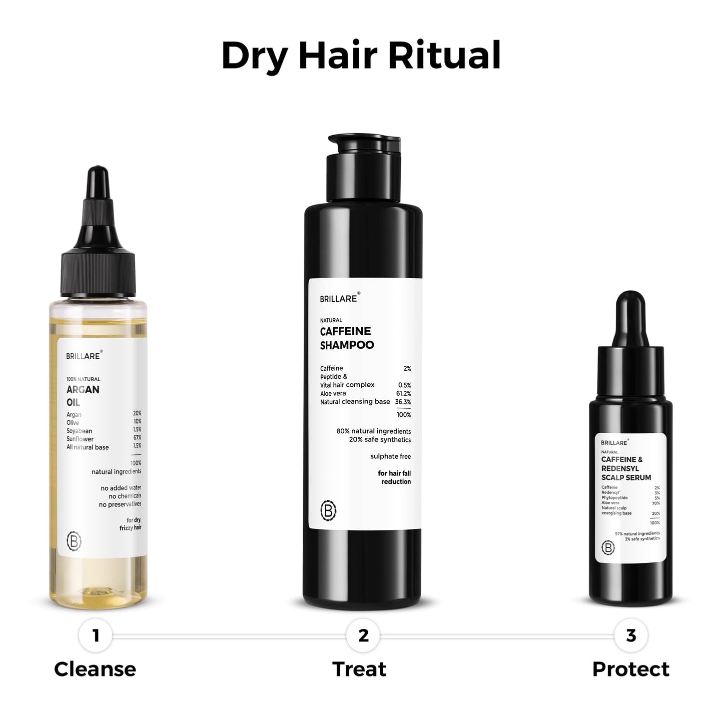 Brillare Argan Hair Oil, with the Goodness of Olive oil & Sunflower Oil, for Dry & Frizzy Hairs