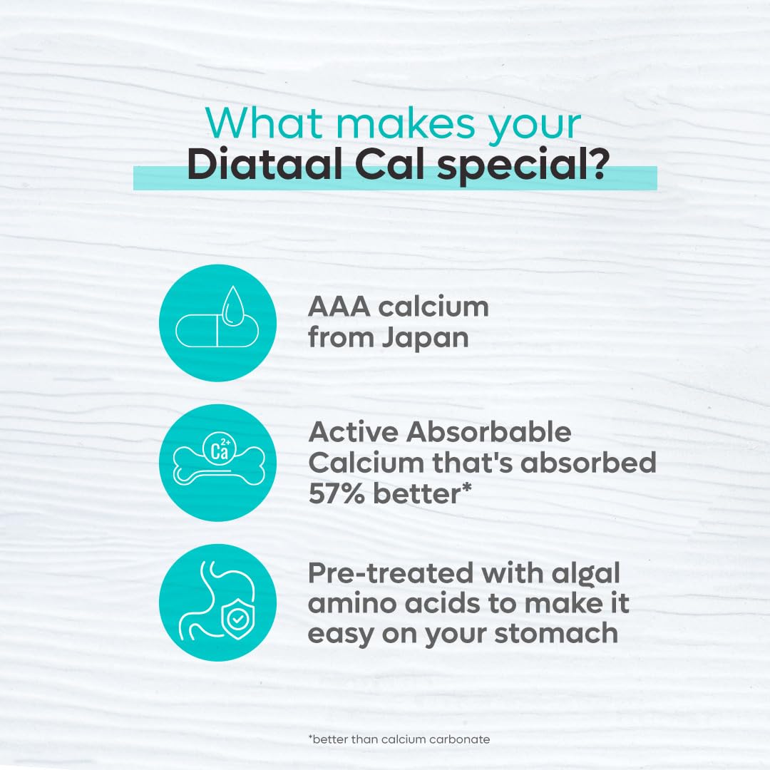 Cal StrongBones | Active Absorbable Calcium + Vit D3 for Strong bones | Calcium Tablets for Men & Women & Kids | Using Patented Japanese technology | 30 tabs