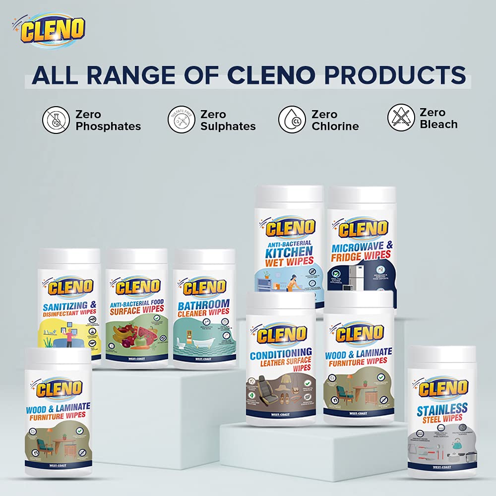 Cleno Shoe Cleaner Wipes | Shoe wipes for all shoes | Sneaker Cleaner- Wet Wipes for Cleaning | removes dirt & stain | White Shoe Cleaner Wipes | For All Shoes – 50 Wipes