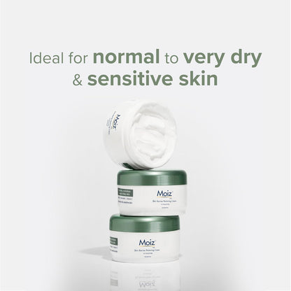 Moiz MM Skin Barrier Restoring Cream | For Very Dry & Sensitive Skin | Shea Butter & Vitamin E | Dermatologically Tested