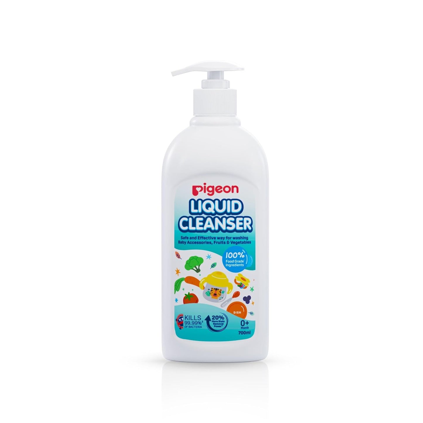 Pigeon Liquid Cleanser Naturals 700 ml | pH Friendly | No Added Color & Alcohol | Natural Baby Cleanser for Feeding Bottles, Accessories, Fruits & Vegetables