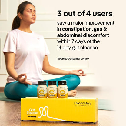 The Good Bug Gut Cleanse - 14 Prebiotic Colon Detox Shots | Improves Probiotic Activity, Gut Health & Digestion | Tackles Bloating, Gas & Constipation