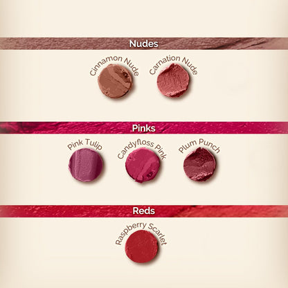 Mamaearth Moisture Matte Longstay Mini Lipstick with Avocado Oil & Vitamin E for 12 Hour Long Stay-08 Pink Tulip - 0.7 g