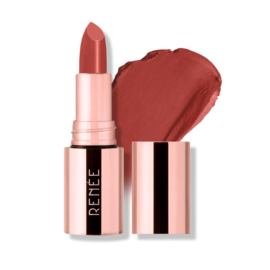 RENEE Everstay Long Stay Matte Lipstick - Coral Pep, Hydrating & Non-Drying, Smudge-Proof, Lightweight, Long Lasting, Intense Pigment, Full Coverage, Vitamin E Infused, For All Occasions, 4.2g