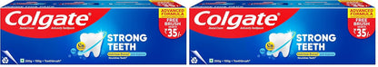 Colgate Strong Teeth Toothpaste, 300g, India's No: 1 Toothpaste Brand, Calcium-boost Tooth Paste for 2X Stronger Teeth, Whitens Teeth, Fresh Breath & Prevents cavities (Combo Pack Offer) (Pack of 2)