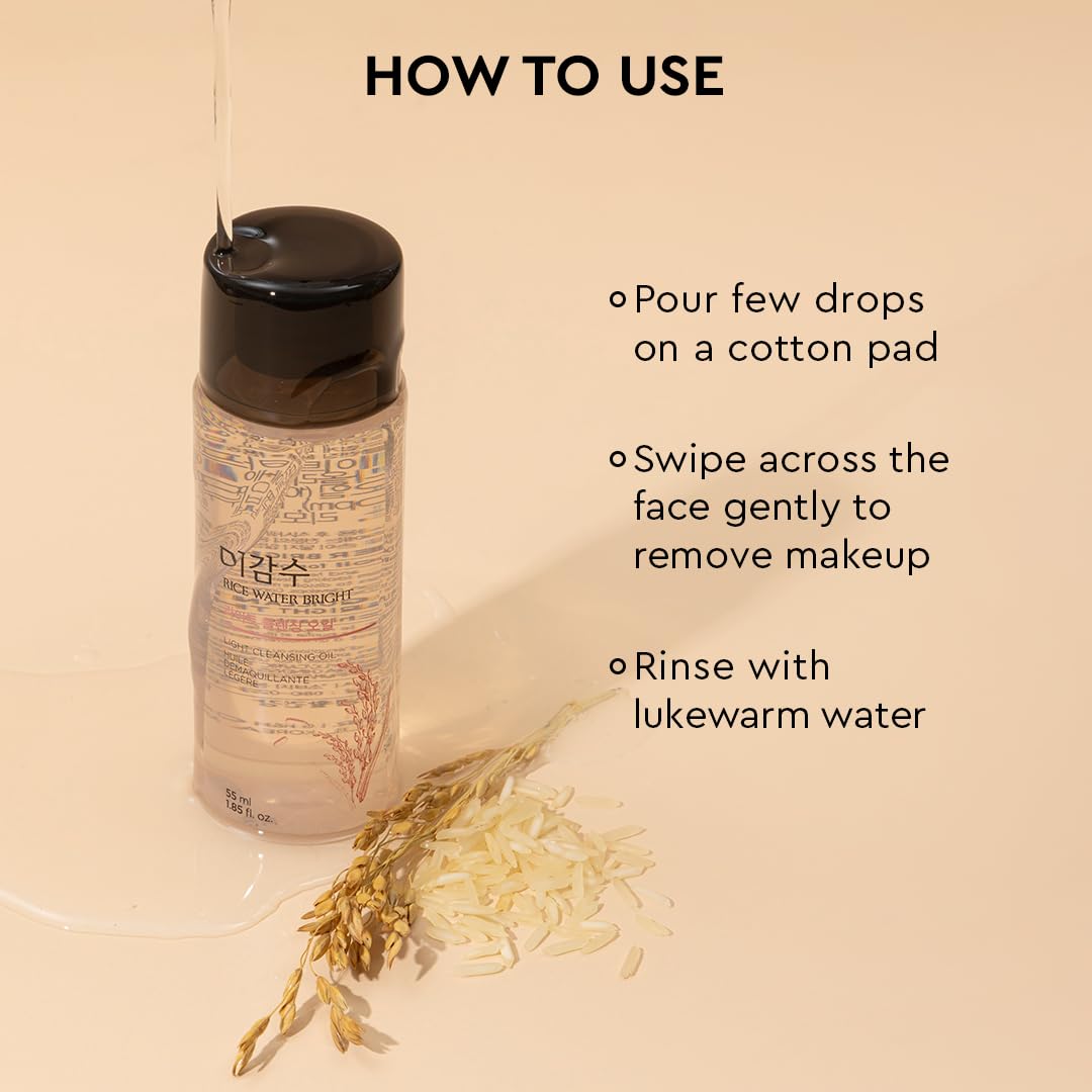 Cosmetic bottle with instructions on how to use it on a beige background