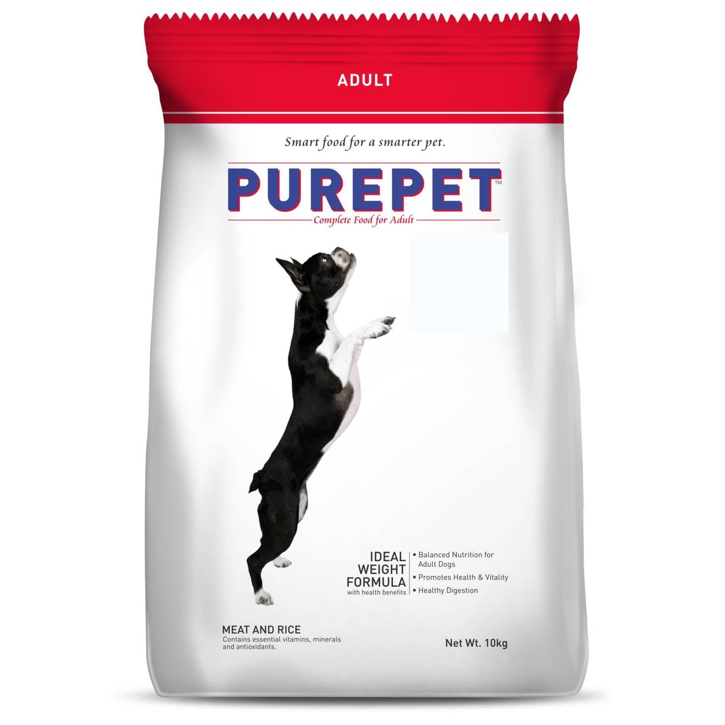 Purepet Adult Dry Dog Food 10kg | Meat & Rice Flavour | Promotes Health & Vitality | Immune Support | Healthy Digestion | Nutrient Rich