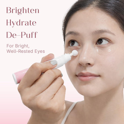 Seoulskin under eye cream | dark circles removal for women and men | Under Eye Gel to Reduce Dark Circles, Puffiness & Wrinkles With Built-in Cooling Massage Roll-On Applicator | 5% Niacinamide, 2% Alpha Arbutin | 15 ml