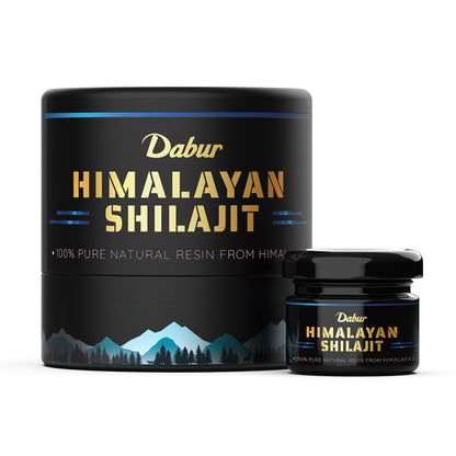 Dabur Himalayan Shilajit packaging on a white background