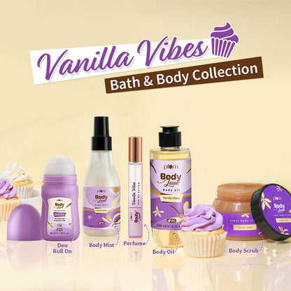 Plum Bodylovin' Vanilla Vibes Body Mist for Women | Long Lasting Vanilla Fragrance with Warm & Cozy Vanila Scent | High on Fun | Travel Friendly Perfume Body Spray - 100ml