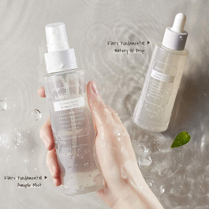 DearKlairs Fundamental Watery Oil Drop (50ml) | Hydrating, Calming & Skin Repairing Korean Face Serum | Strengthens Skin Barrier & Improves Fine Lines & Wrinkles | With Green Tea, Rice & Peptides