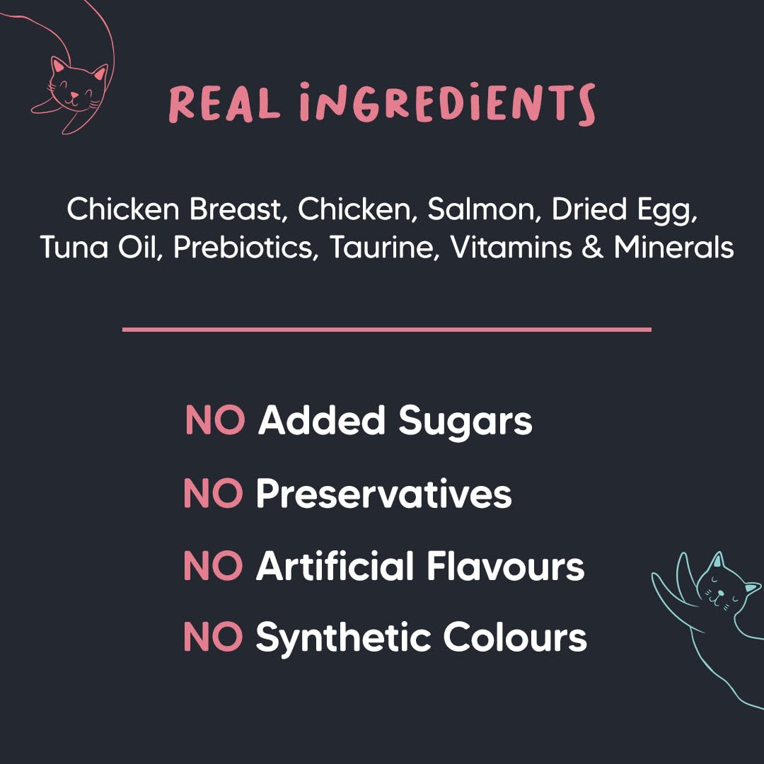 Meowsi by HUFT Chicken Mousse Kitten Wet Food - 70 gm | Nutritious Wet Cat Food for Kittens | Cat Food Gravy for Junior Kittens (2-12 Months) | Healthy & Tasty Meal