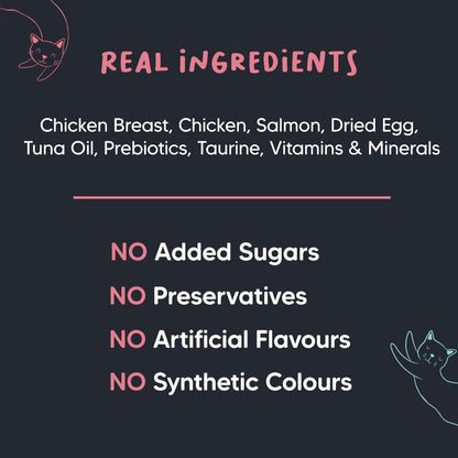Meowsi by HUFT Chicken Mousse Kitten Wet Food - 70 gm | Nutritious Wet Cat Food for Kittens | Cat Food Gravy for Junior Kittens (2-12 Months) | Healthy & Tasty Meal