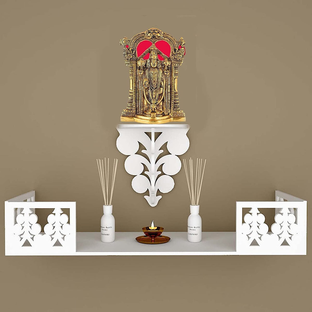 Kalakriti Gold Plated Wall Hanging God Tirupati Balaji Sri Venkateswara Swamy Idol | Spiritual Home Décor| Religious Diwali Gift | Statue for Pooja Living Room Mandir Decoration, 1Pc