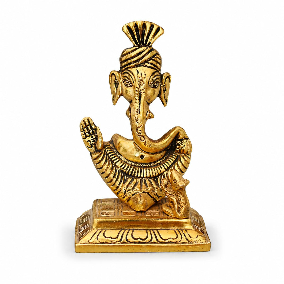 Oxidized Metal Lord Ganesh Ganpati Ganesha Idol Murti Statue Figurine Showpiece for Gifts Home Decor Pooja Room