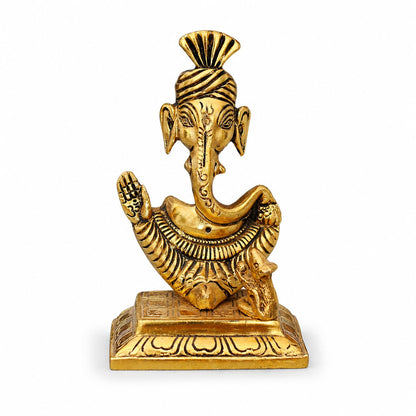 Oxidized Metal Lord Ganesh Ganpati Ganesha Idol Murti Statue Figurine Showpiece for Gifts Home Decor Pooja Room