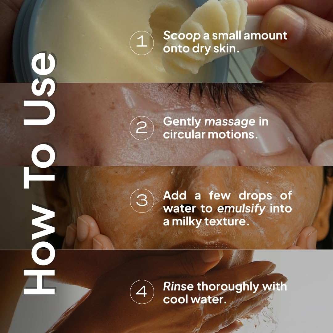 Miduty Royal Jelly Cleansing Balm | Gentle, Hydrating Balm Cleanser for Makeup, Skincare, & Sunscreen Removal | Morning & Evening Balm Cleanser |All Skin Types, Including Sensitive Skin | 100 grams