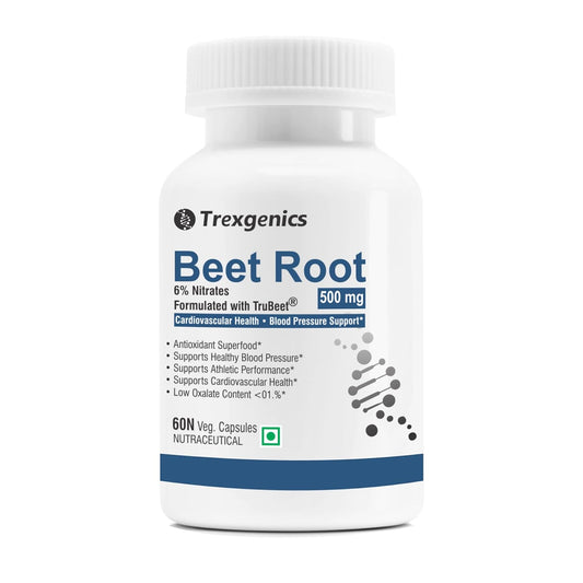 Trexgenics Beet Root supplement bottle on a white background